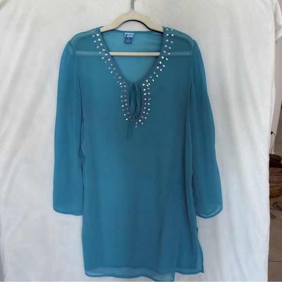 Cover up Tunic Turqouise by SOAKED XL - Picture 12 of 16